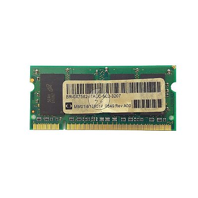 Memória RAM Itautec BR-0X7582-ITAUC: DDR2, 1GB, Rx, 533, SODIMM