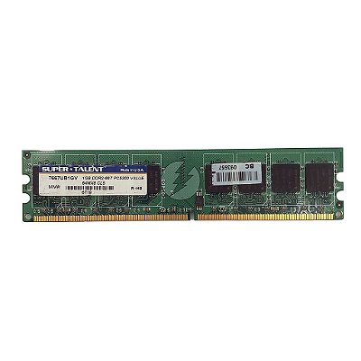 Memória RAM Super Talent T667UB1GV: DDR2, 1GB, 64MRx8, 667, UDIMM