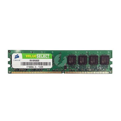 Memória RAM Corsair VS1GB533D2: DDR2, 1GB, Rx, 533, UDIMM