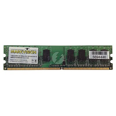 Memória RAM MarkVision BMD21024M0667C5: DDR2, 1GB, Rx, 667, UDIMM