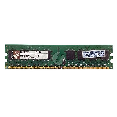 Memória RAM Kingston KVR533D2N4/1GB Chip Qimonda: DDR2, 1GB, Rx, 533, UDIMM