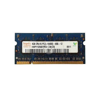 Memória RAM SK hynix HMP112S6EFR6C-S6: DDR2, 1GB, 2Rx16, 800S, SODIMM