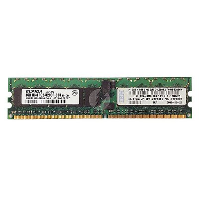 Memória RAM Elpida EBE10RD4ABFA-4A-E 38L5093 73P2870: DDR2, 1GB, 1Rx4, 333R, RDIMM