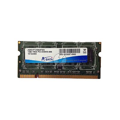 Memória RAM Adata ADOVF1A083FEG HYOVF: DDR2, 1GB, 1Rx8, 800, SODIMM
