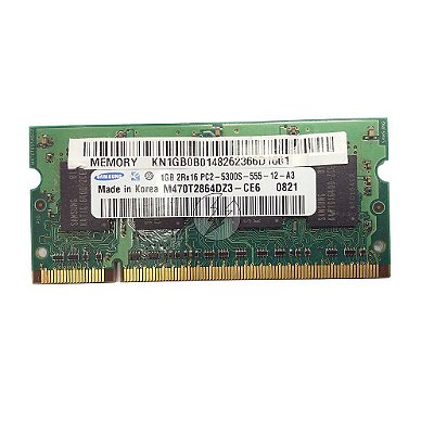Memória RAM Samsung M470T2864DZ3-CE6: DDR2, 1GB, 2Rx16, 667, SODIMM