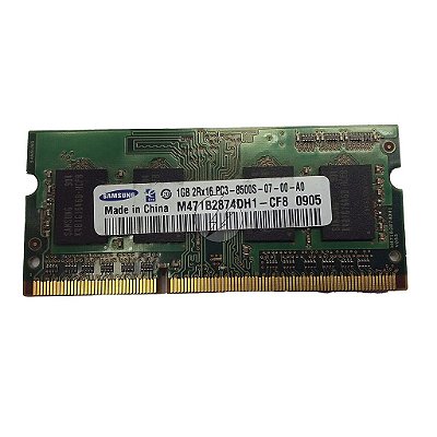 Memória RAM Samsung M471B2874DH1-CF8: DDR3, 1GB, 2Rx16, 1066, SODIMM