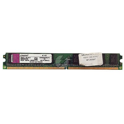 Memória RAM Kingston KVR800D2N6/1G Chip Hynix: DDR2, 1GB, 800, UDIMM, VLP