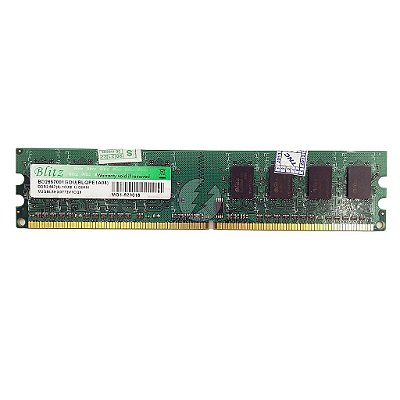 Memória RAM Blitz BD2667001GOU(BLQPE1A08): DDR2, 1GB, Rx, 667, UDIMM