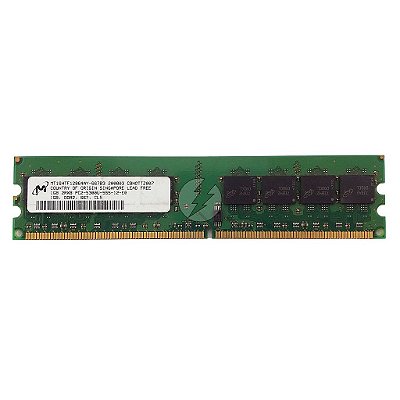 Memória RAM Micron MT16HTF12864AY-667B3 667F1: DDR2, 1GB, 2Rx8, 667U, UDIMM