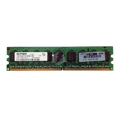 Memória RAM Elpida EBE11ED8AEFA-5C-E 384376-051: DDR2, 1GB, 2Rx8, 533E, ECC UDIMM