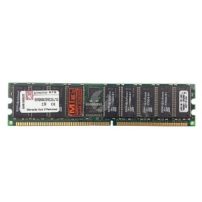 Memória RAM Kingston KVR266X72RC25L/1G Chip Infineon: DDR1, 1GB, Rx, 266, RDIMM