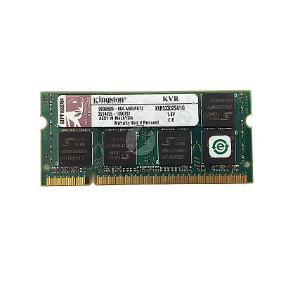 Memória RAM Kingston KVR533D2S4/1G: DDR2, 1GB, Rx, 533, SODIMM
