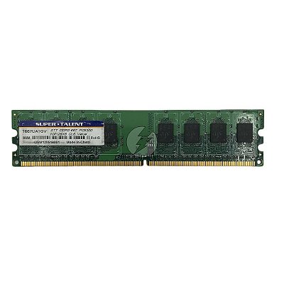 Memória RAM Super Talent T667UA1GV: DDR2, 1GB, 128X8, 667, UDIMM
