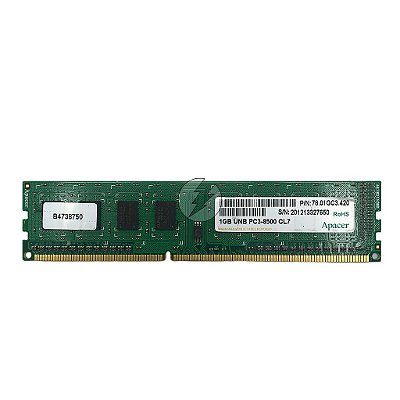 Memória RAM Apacer 78.01GC3.420: DDR3, 1GB, Rx, 1066, UDIMM