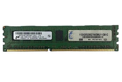 Memória RAM Micron MT9JSF12872AZ-1G4F1 43X5290: DDR3, 1GB, 1Rx8, 1333MHz, 10600E, ECC UDIMM