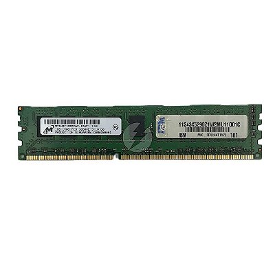 Memória RAM Micron MT9JSF12872AZ-1G4F1 43X5290: DDR3, 1GB, 1Rx8, 1333MHz, 10600E, ECC UDIMM