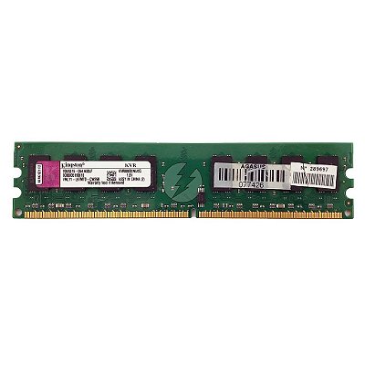 Memória RAM Kingston KVR800D2N6/2G Chip Micron: DDR2, 2GB, 2Rx8, 800, UDIMM