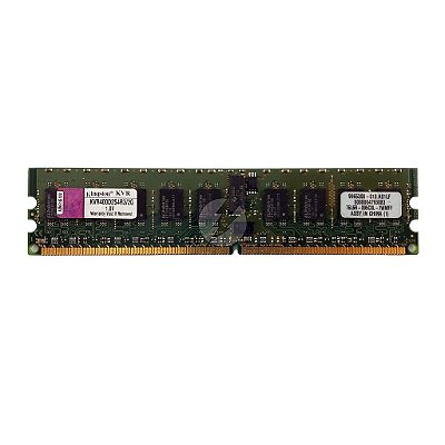 Memória RAM Kingston KVR400D2S4R3/2G Chip Elpida: DDR2, 2GB, 1Rx4, 400, RDIMM
