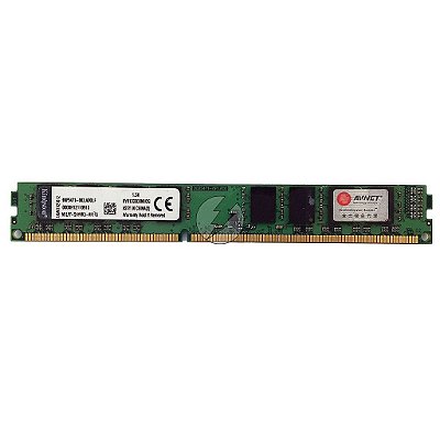Memória RAM Kingston KVR1333D3N9/2G Chip Micron: DDR3, 2GB, 2Rx8, 1333, UDIMM, VLP