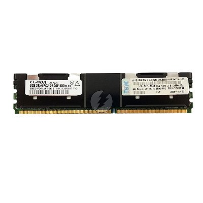 Memória RAM Elpida EBE21FD4AJFT-6E-E 38L5905 39M5790: DDR2, 2GB, 2Rx4, 667F, FBDIMM