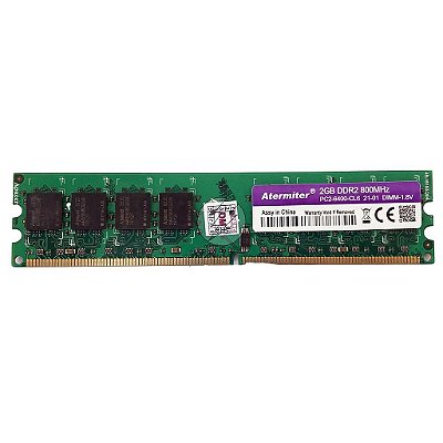 Memória RAM Atermiter Chip Apacer: DDR2, 2GB, Rx, 800, UDIMM
