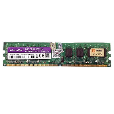 Memória RAM Atermiter Chip Kingston: DDR2, 2GB, Rx, 800, UDIMM