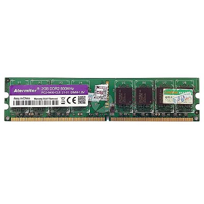 Memória RAM Atermiter Chip Elpida: DDR2, 2GB, Rx, 800, UDIMM
