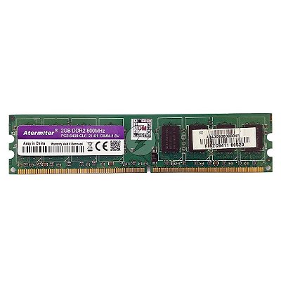 Memória RAM Atermiter Chip Elixir: DDR2, 2GB, Rx, 800, UDIMM