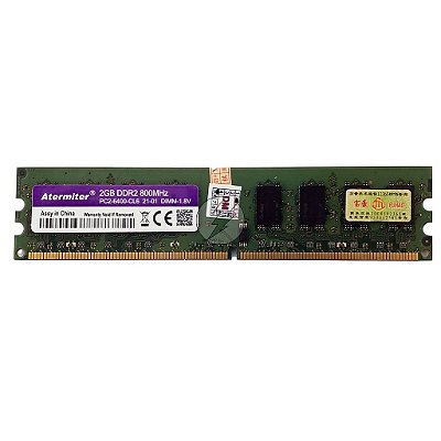 Memória RAM Atermiter Chip Fuhao: DDR2, 2GB, Rx, 800, UDIMM