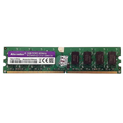 Memória RAM Atermiter Chip ADATA: DDR2, 2GB, Rx, 800, UDIMM