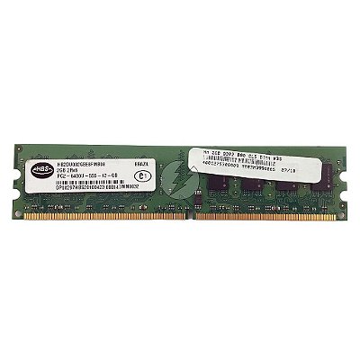 Memória RAM HBS HB2DU002GEE8FMB08 MM0032: DDR2, 2GB, 2Rx8, 800U, UDIMM