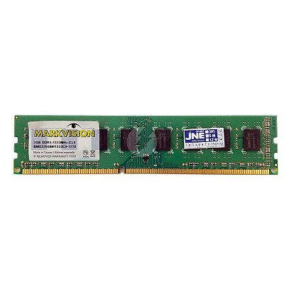 Memória RAM Markvision BMD32048M1333C9-1228: DDR3, 2GB, Rx, 1333, UDIMM