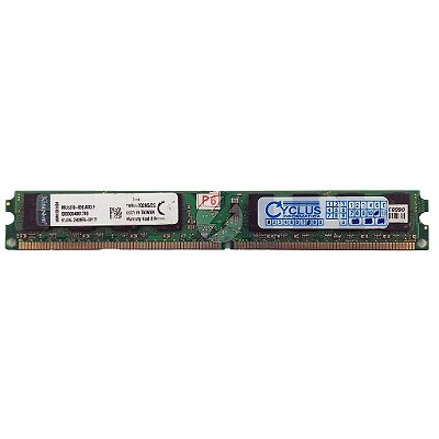 Memória RAM Kingston KVR667D2N5/2G Chip Micron: DDR2, 2GB, 2Rx8, 667, UDIMM, VLP