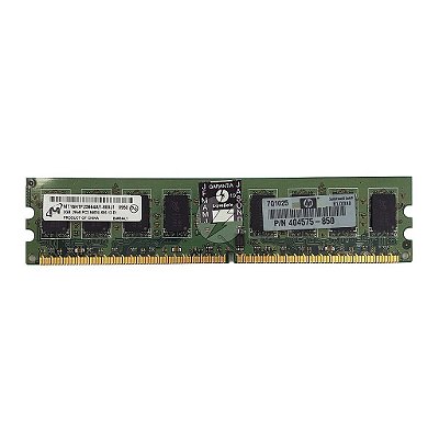 Memória RAM Micro MT16HTF25664AY 404575-850: DDR2, 2GB, 2Rx8, 800U, UDIMM