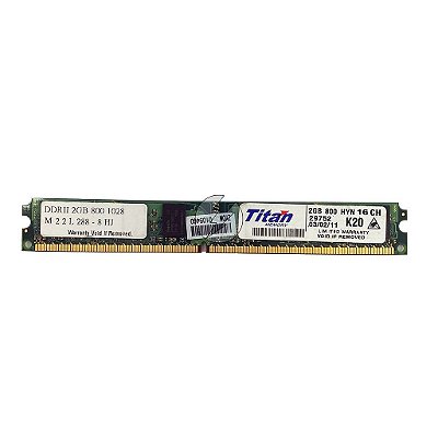 Memória RAM Titan M22L288-8HJ: DDR2, 2GB, Rx, 800, RDIMM, VLP