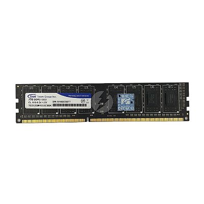 Memória RAM Team TED32GM1333C9BK: DDR3, 2GB, Rx, 1333, UDIMM