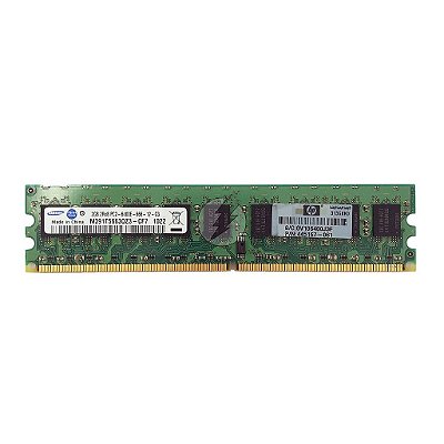 Memória RAM Samsung M391T5663QZ3-CF7 445167-061: DDR2, 2GB, 2Rx8, 800E, ECC UDIMM