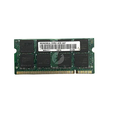 Memória RAM Genérica: DDR2, 2GB, Rx, 667, SODIMM