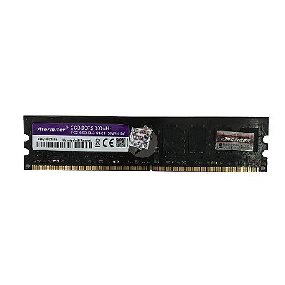 Memória RAM Atermiter Chip KingTiger: DDR2, 2GB, Rx, 800, UDIMM