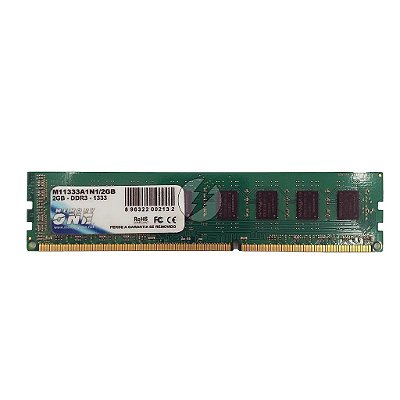Memória RAM Memory ONE M11333A1N1/2GB Chip Nanya: DDR3, 2GB, Rx, 1333, UDIMM