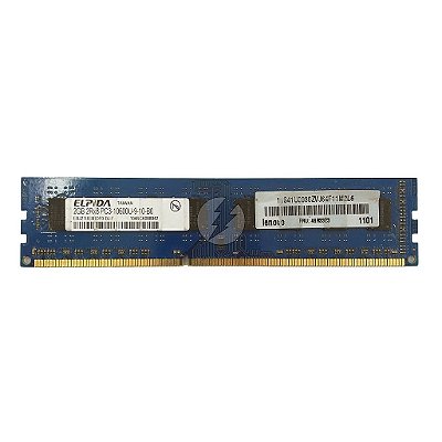 Memória RAM Elpida EBJ21UE8BDF0-DJ-F 46R3323: DDR3, 2GB, 2Rx8, 1333U, UDIMM