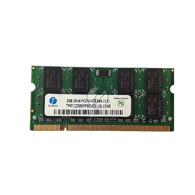 Memória RAM Teikon TMP125S6FP8C-D6: DDR2, 2GB, 2Rx8, 800, SODIMM