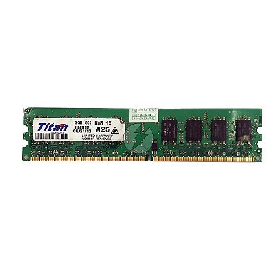 Memória RAM Titan 131912 HYN 16: DDR2, 2GB, Rx, 800, UDIMM