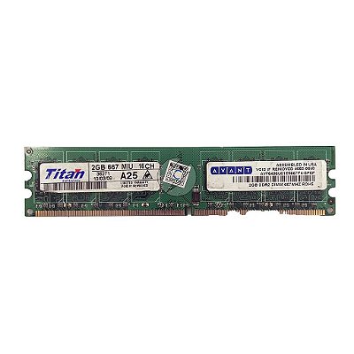 Memória RAM Titan Avant 36271 AVF6456U61E5667F4-SPEP MIL 16CH: DDR2, 2GB, Rx, 667, UDIMM