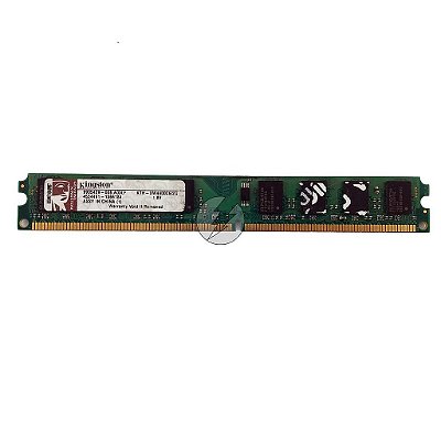 Memória RAM Kingston KTH-XW4400C6/2G Chip Elpida: DDR2, 2GB, Rx, 800, UDIMM, VLP