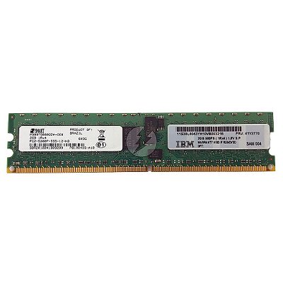 Memória RAM SMART M393T5660QZA-CE6 603G 38L6043 41Y2770: DDR2, 2GB, 1Rx4, 667P, RDIMM
