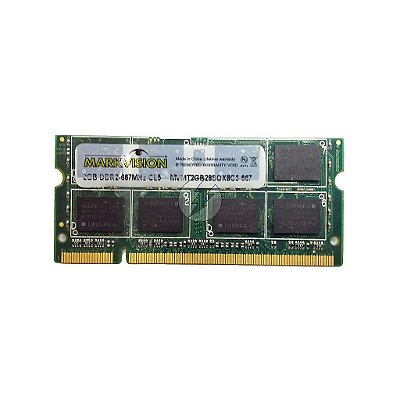 Memória RAM MarkVision MVMT2GB28SOX8C5-667: DDR2, 2GB, Rx, 667, SODIMM