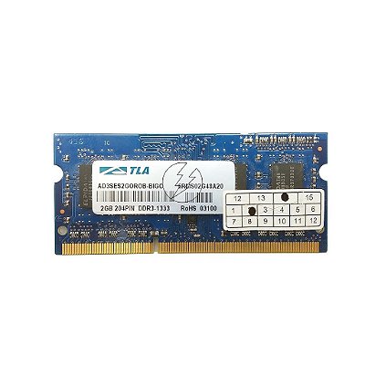 Memória RAM Atla AD3SES2GOROB-BIGC: DDR3, 2GB, Rx, 1333, SODIMM