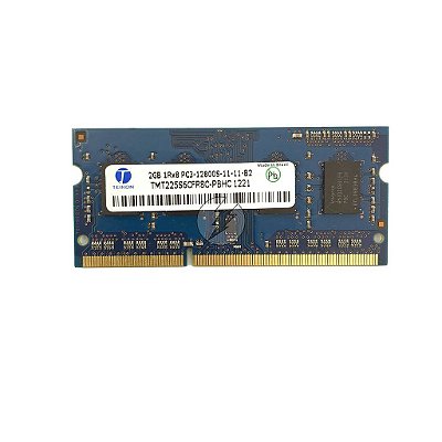 Memória RAM Teikon TMT225S6CFR8C-PBHC: DDR3, 2GB, 1Rx8, 1600S, SODIMM