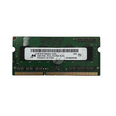 Memória RAM Micron MT8KTF25664HZ: DDR3L, 2GB, 1Rx8, 1333S, SODIMM